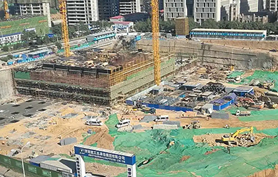 济南奥体中心施工现场